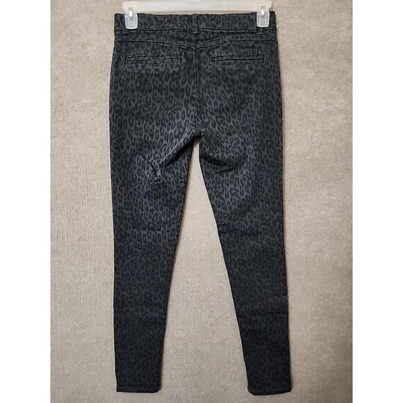 Democracy Ab Solution Pants Womens 6 Gray Animal Print Slimming Stretch - Picture 6 of 10